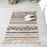 Bohemian Circles Indoor Rug Multi-Color Cotton Carpet Pet Friendly Rug for Living Room Grey 2' x 2'11" Clearhalo 'Area Rug' 'Bohemian' 'Rugs' Rug' 2047052