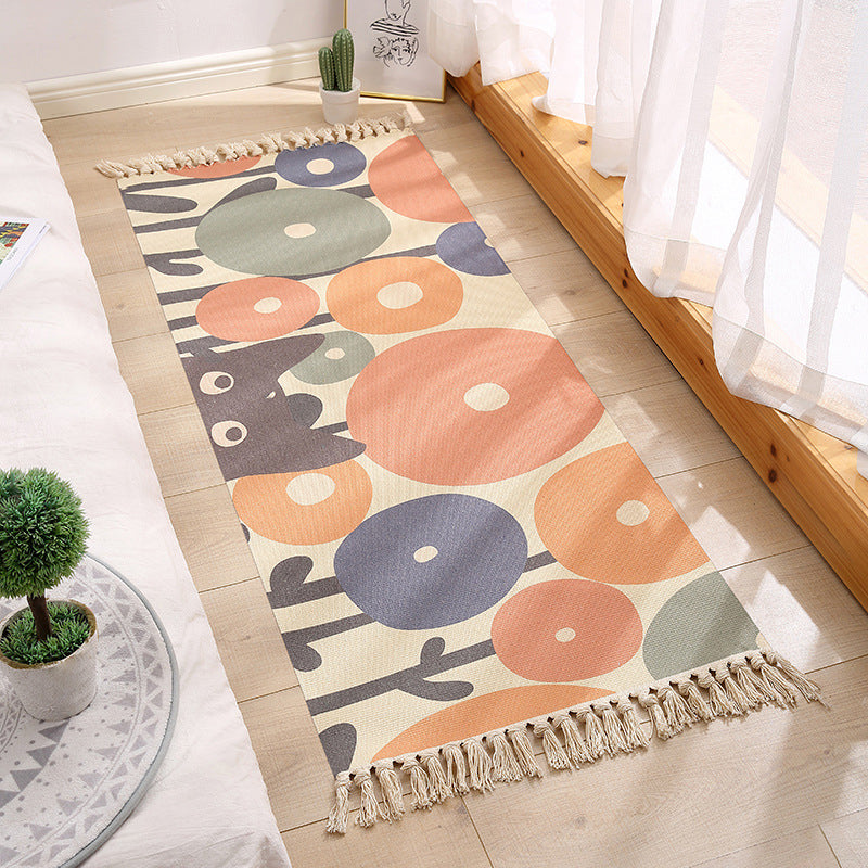 Unusual Bohemia Rug Multi Colored Flower Rug Pet Friendly Machine Washable Carpet for Room Yellow-Red Clearhalo 'Area Rug' 'Bohemian' 'Rugs' Rug' 2047100