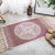 Aesthetic Multi Color Boho Rug Cotton Braided Flower Rug Pet Friendly Area Carpet for Bedroom Dark Red 2' x 2'11" Clearhalo 'Area Rug' 'Bohemian' 'Rugs' Rug' 2047161