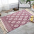 Multi-Color Palm Leaf Rug Cotton Bohemia Rug Machine Washable Carpet for Room Red 2' x 2'11" Clearhalo 'Area Rug' 'Bohemian' 'Rugs' Rug' 2047164