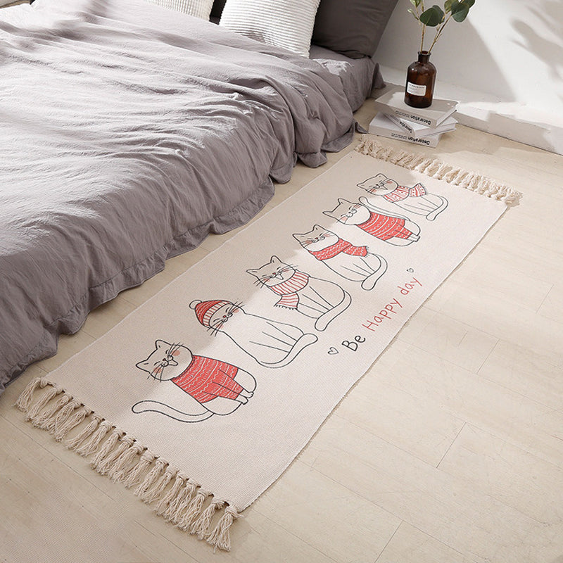 Cute Childrens Art Rug Multicolor Fairy Tale Rug Machine Washable Carpet for Kids Room Yellow-Red Clearhalo 'Area Rug' 'Bohemian' 'Rugs' Rug' 2047184