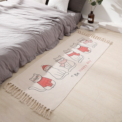 Cute Childrens Art Rug Multicolor Fairy Tale Rug Machine Washable Carpet for Kids Room Yellow-Red Clearhalo 'Area Rug' 'Bohemian' 'Rugs' Rug' 2047184