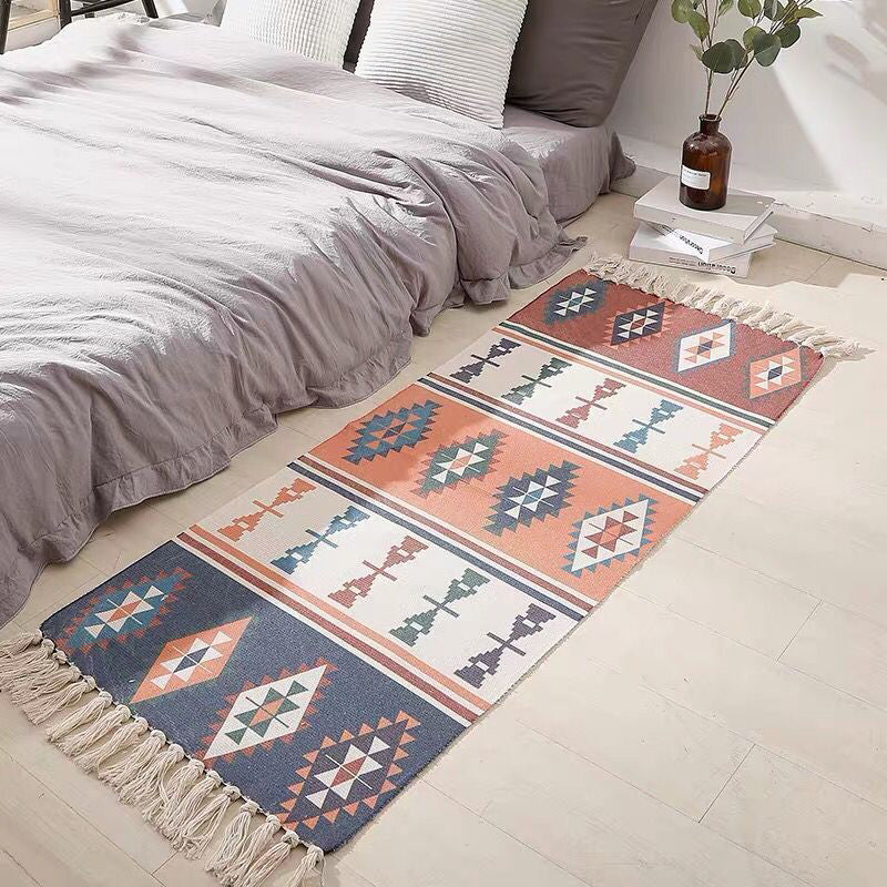Cute Childrens Art Rug Multicolor Fairy Tale Rug Machine Washable Carpet for Kids Room Orange-Red Clearhalo 'Area Rug' 'Bohemian' 'Rugs' Rug' 2047185