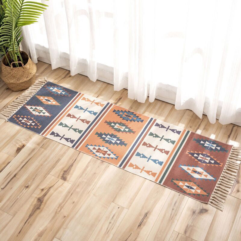 Unique Multicolor Minimalist Rug Polyester Plant Rug Washable Pet Friendly Rug for Great Room Orange Clearhalo 'Area Rug' 'Bohemian' 'Rugs' Rug' 2047200