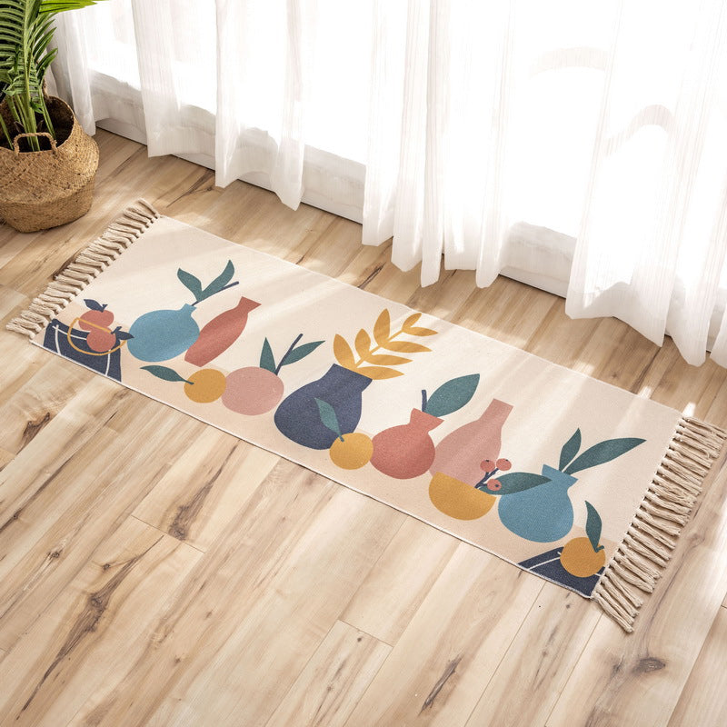 Unique Multicolor Minimalist Rug Polyester Plant Rug Washable Pet Friendly Rug for Great Room Dark Blue Clearhalo 'Area Rug' 'Bohemian' 'Rugs' Rug' 2047208
