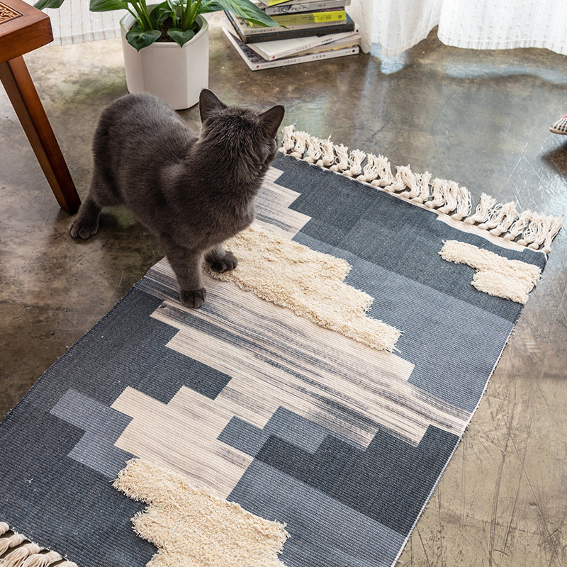 Creative Shiplap Rug Multi-Color Boho Chic Rug Cotton Pet Friendly Rug for Home Clearhalo 'Area Rug' 'Bohemian' 'Rugs' Rug' 2047217