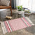 Creative Shiplap Rug Multi-Color Boho Chic Rug Cotton Pet Friendly Rug for Home Red 2' x 2'11" Clearhalo 'Area Rug' 'Bohemian' 'Rugs' Rug' 2047218