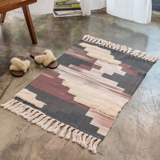 Creative Shiplap Rug Multi-Color Boho Chic Rug Cotton Pet Friendly Rug for Home Clearhalo 'Area Rug' 'Bohemian' 'Rugs' Rug' 2047219