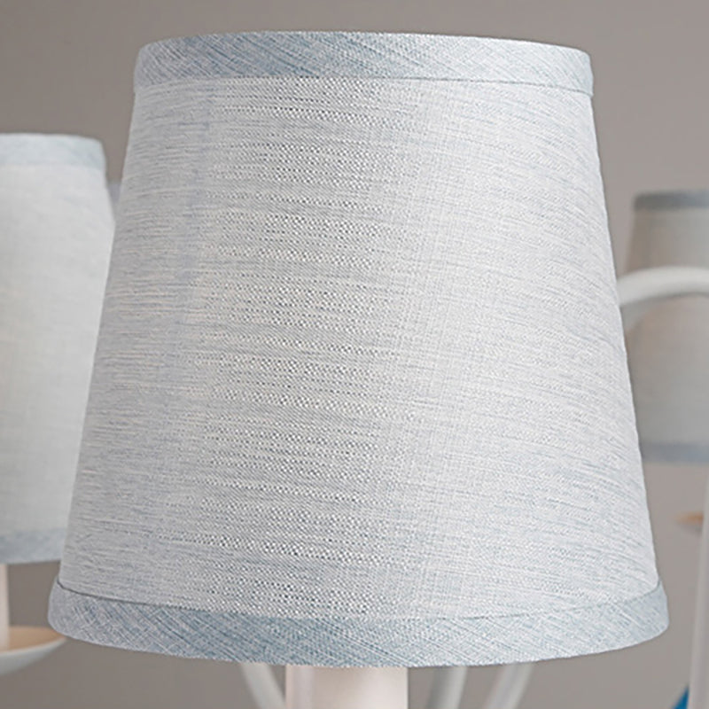 Contemporary Dolphin Hanging Light Fabric Shade Metal Chandelier for Dining Room Clearhalo 'Ceiling Lights' 'Chandeliers' Lighting' options 204767