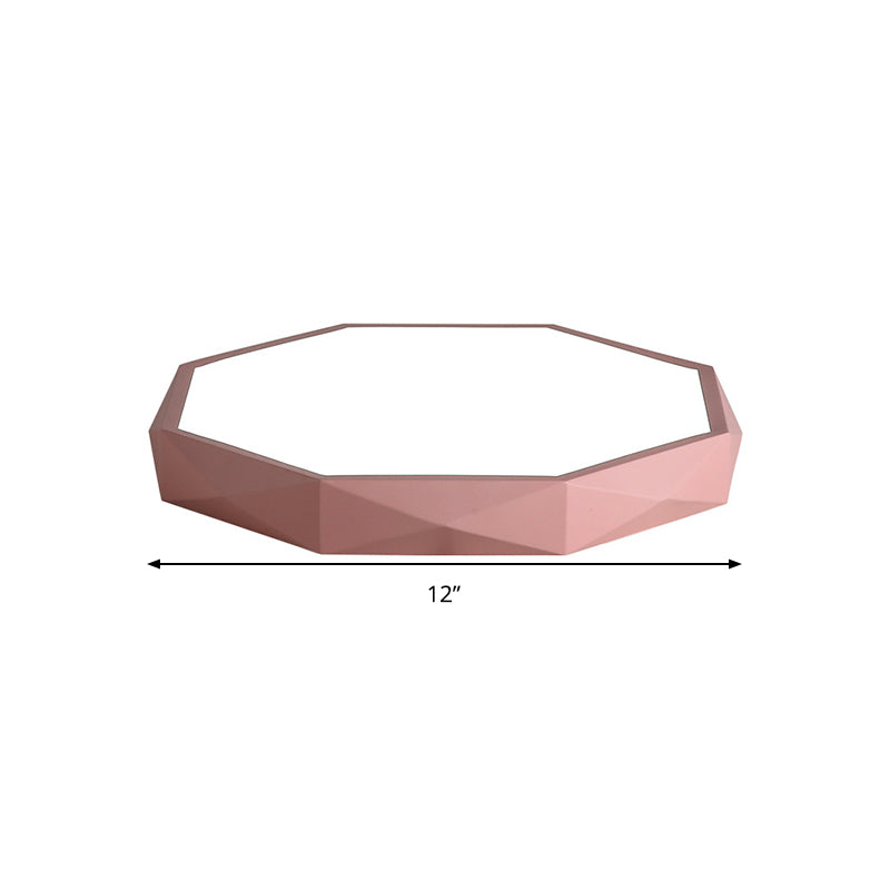 Acrylic Octagon Shape Ceiling Lamp Macaron Loft LED Flush Mount Light for Kitchen Clearhalo 'Ceiling Lights' 'Close To Ceiling Lights' 'Close to ceiling' 'Flush mount' Lighting' 205020