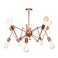 Copper Sputnik Pendant Chandelier Rustic Metal 6/8/10 Lights Indoor Pendant Light Fixture Clearhalo 'Cast Iron' 'Ceiling Lights' 'Chandeliers' 'Industrial Chandeliers' 'Industrial' 'Metal' 'Middle Century Chandeliers' 'Rustic Chandeliers' 'Tiffany' Lighting' 205063