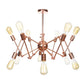 Copper Sputnik Pendant Chandelier Rustic Metal 6/8/10 Lights Indoor Pendant Light Fixture Clearhalo 'Cast Iron' 'Ceiling Lights' 'Chandeliers' 'Industrial Chandeliers' 'Industrial' 'Metal' 'Middle Century Chandeliers' 'Rustic Chandeliers' 'Tiffany' Lighting' 205066