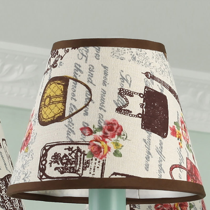 Macaron Colored Tapered Shade Chandelier Nordic Stylish Metal Hanging Light for Child Bedroom Clearhalo 'Ceiling Lights' 'Chandeliers' Lighting' options 205081