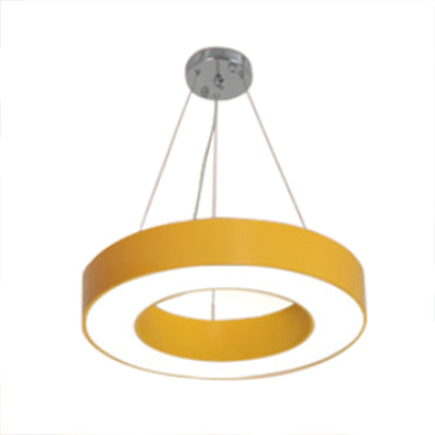 Integrated Led Drum Pendant Light Height Adjustable Metal Hanging Light for Play Room Clearhalo 'Ceiling Lights' 'Pendant Lights' 'Pendants' Lighting' 20509