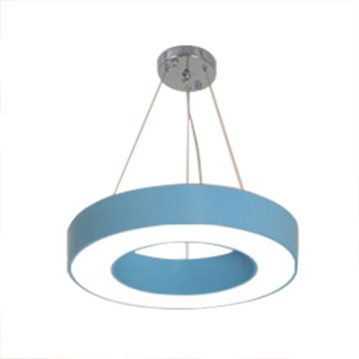 Integrated Led Drum Pendant Light Height Adjustable Metal Hanging Light for Play Room Clearhalo 'Ceiling Lights' 'Pendant Lights' 'Pendants' Lighting' 20510