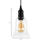 Clear Glass Shade Black Pendant Globe/Bell 1-Light Industrial Hanging Light Fixture for Kitchen Clearhalo 'Ceiling Lights' 'Glass shade' 'Glass' 'Industrial Pendants' 'Industrial' 'Middle Century Pendants' 'Pendant Lights' 'Pendants' 'Tiffany' Lighting' 205169