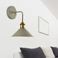 Cone Shade Metal Sconce Lighting Industrial Single Bulb Living Room Wall Mounted Lamp in Black/Grey/White Grey Clearhalo 'Art deco wall lights' 'Cast Iron' 'Glass' 'Industrial wall lights' 'Industrial' 'Middle century wall lights' 'Modern' 'Rustic wall lights' 'Tiffany' 'Traditional wall lights' 'Wall Lamps & Sconces' 'Wall Lights' Lighting' 205274