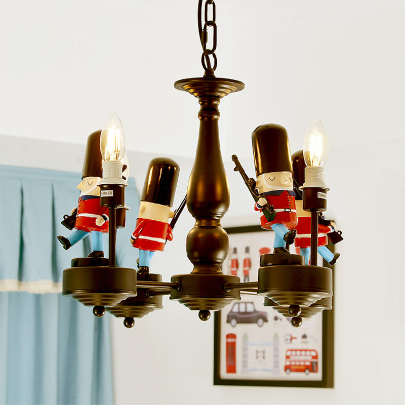 Candle Foyer Kindergarten Hanging Light with Solider Metal Cartoon Chandelier Light Clearhalo 'Ceiling Lights' 'Chandeliers' Lighting' options 205384