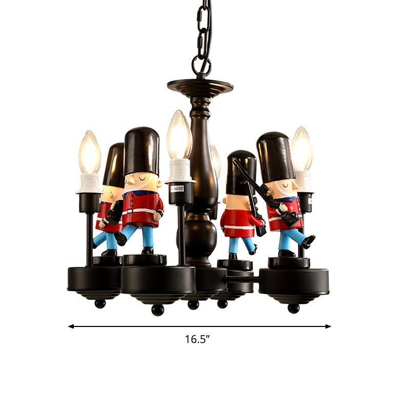 Candle Foyer Kindergarten Hanging Light with Solider Metal Cartoon Chandelier Light Clearhalo 'Ceiling Lights' 'Chandeliers' Lighting' options 205387