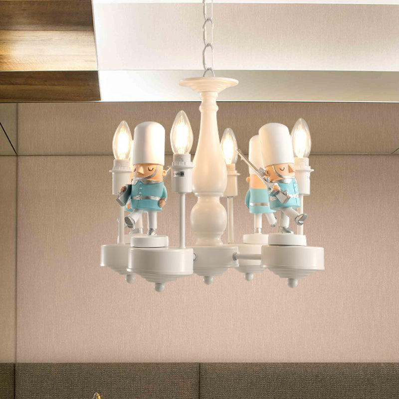 Candle Foyer Kindergarten Hanging Light with Solider Metal Cartoon Chandelier Light Clearhalo 'Ceiling Lights' 'Chandeliers' Lighting' options 205388