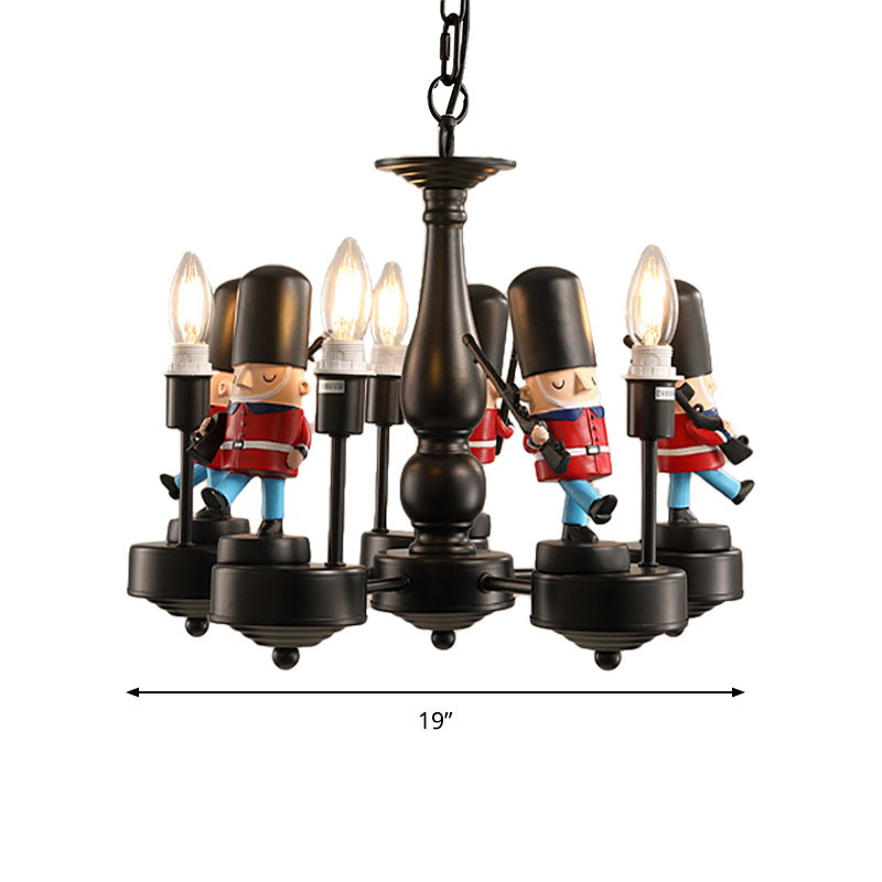 Candle Foyer Kindergarten Hanging Light with Solider Metal Cartoon Chandelier Light Clearhalo 'Ceiling Lights' 'Chandeliers' Lighting' options 205392