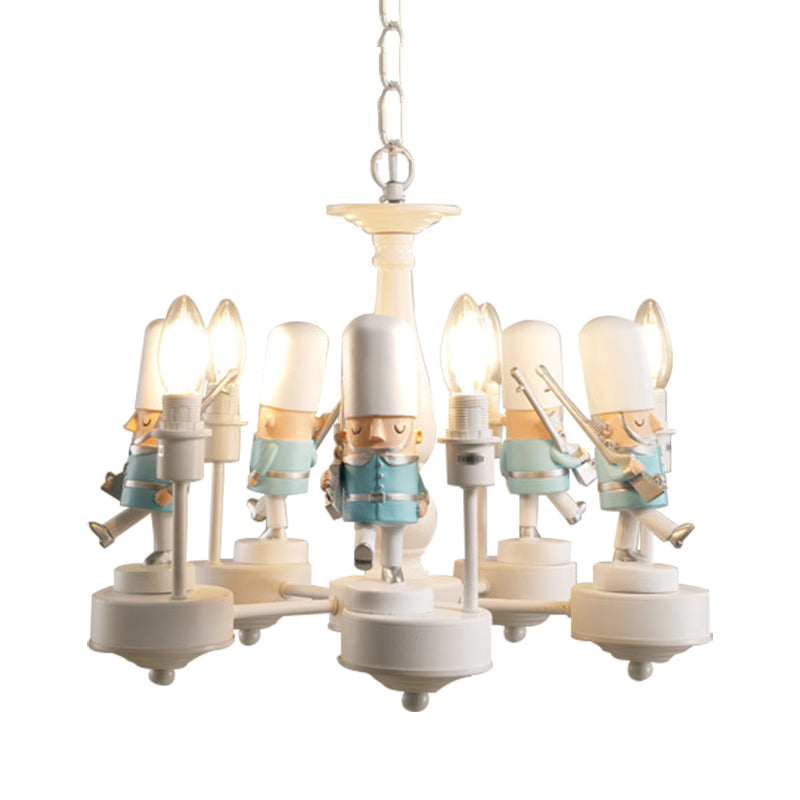 Candle Foyer Kindergarten Hanging Light with Solider Metal Cartoon Chandelier Light Clearhalo 'Ceiling Lights' 'Chandeliers' Lighting' options 205394