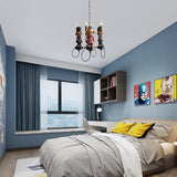 Multi-Colored Toy Bear Chandelier 4 Lights Kids Metal Hanging Lamp for Child Bedroom Clearhalo 'Ceiling Lights' 'Chandeliers' Lighting' options 205575