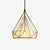 Industrial Cone Ceiling Pendant Single Fabric Hanging Pendant Light with Diamond Iron Cage Gold Clearhalo 'Art Deco Pendants' 'Cast Iron' 'Ceiling Lights' 'Ceramic' 'Crystal' 'Industrial Pendants' 'Industrial' 'Metal' 'Middle Century Pendants' 'Pendant Lights' 'Pendants' 'Tiffany' Lighting' 2057385