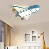 Aircraft Child Room Flush Mount Lighting Acrylic Contemporary LED Flush Mount Fixture Blue Clearhalo 'Ceiling Lights' 'Close To Ceiling Lights' 'Close to ceiling' 'Flush mount' Lighting' 2057792