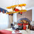 Yellow Plane Shaped LED Ceiling Lighting Cartoon Metal Chandelier Light Fixture with Frosted Glass Shade Yellow Clearhalo 'Ceiling Lights' 'Chandeliers' Lighting' options 2057836_8825ffe6-e4c8-4734-a3be-75c29f1c99ae