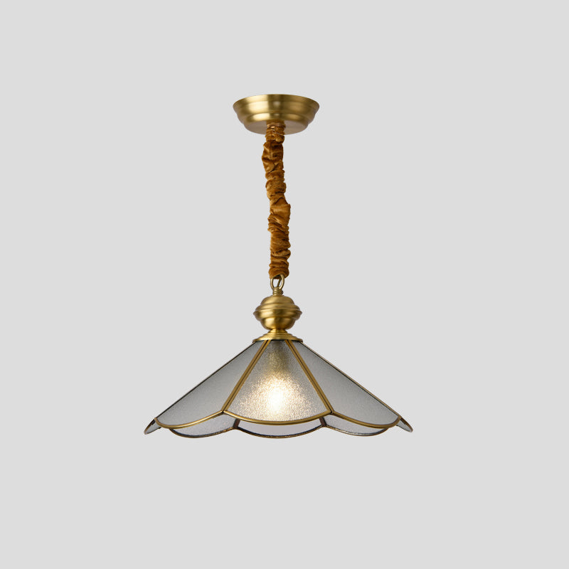 Nickel Geometric Shaped Chandelier Pendant Light Classic Frosted Glass Dining Room Hanging Light Clearhalo 'Ceiling Lights' 'Chandeliers' Lighting' options 2058136