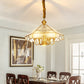 Nickel Geometric Shaped Chandelier Pendant Light Classic Frosted Glass Dining Room Hanging Light Nickel D Clearhalo 'Ceiling Lights' 'Chandeliers' Lighting' options 2058139_2e497b6d-a00f-4ef6-9bce-a818f275c4d7