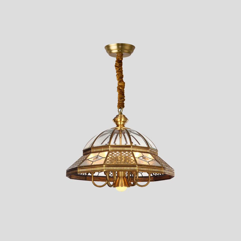 Nickel Geometric Shaped Chandelier Pendant Light Classic Frosted Glass Dining Room Hanging Light Nickel E Clearhalo 'Ceiling Lights' 'Chandeliers' Lighting' options 2058141_c252ad59-4365-4437-8e05-01e3ef4a8768