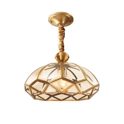 Gold Single-Bulb Ceiling Light Simplicity Metal Geometric Shaped Hanging Pendant Light Gold A Clearhalo 'Ceiling Lights' 'Pendant Lights' 'Pendants' Lighting' 2058161_ea56916e-7f8e-4e18-a5c2-c12a423488e2