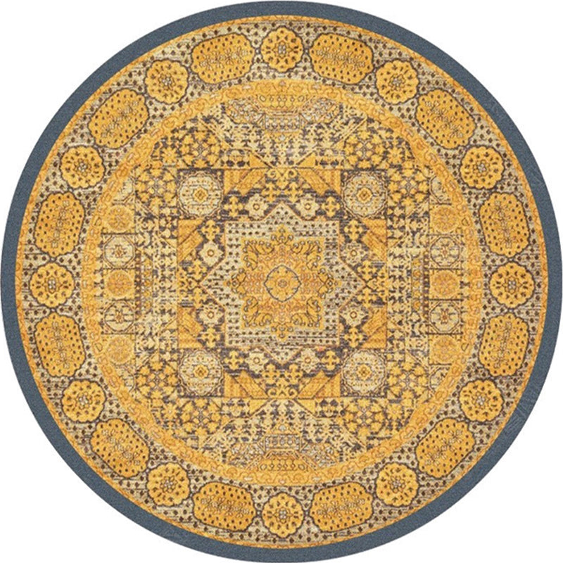 Ethnic Multi Color Floral Rug Synthetics Persian Carpet Anti-Slip Backing Pet Friendly Machine Washable Rug for Great Room Clearhalo 'Area Rug' 'Moroccan' 'Rugs' Rug' 2058497