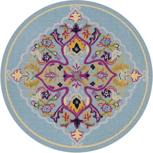 Ethnic Multi Color Floral Rug Synthetics Persian Carpet Anti-Slip Backing Pet Friendly Machine Washable Rug for Great Room Clearhalo 'Area Rug' 'Moroccan' 'Rugs' Rug' 2058502