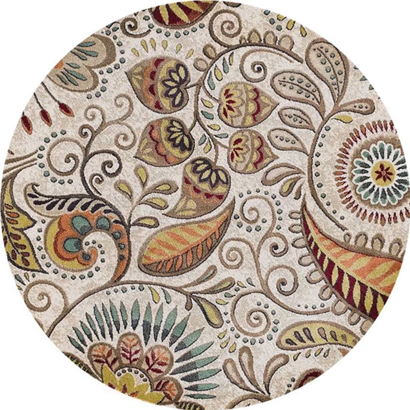 Ethnic Multi Color Floral Rug Synthetics Persian Carpet Anti-Slip Backing Pet Friendly Machine Washable Rug for Great Room Clearhalo 'Area Rug' 'Moroccan' 'Rugs' Rug' 2058504