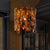 Vintage Cylinder Hanging Ceiling Light 1 Light Wood Pendant Lighting in Bronze with Etched Star Brown Clearhalo 'Ceiling Lights' 'Industrial Pendants' 'Industrial' 'Middle Century Pendants' 'Pendant Lights' 'Pendants' 'Tiffany' Lighting' 205850