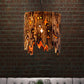 Vintage Cylinder Hanging Ceiling Light 1 Light Wood Pendant Lighting in Bronze with Etched Star Clearhalo 'Ceiling Lights' 'Industrial Pendants' 'Industrial' 'Middle Century Pendants' 'Pendant Lights' 'Pendants' 'Tiffany' Lighting' 205851