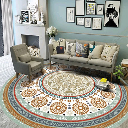 Ethnic Multi Color Floral Rug Synthetics Persian Carpet Anti-Slip Backing Pet Friendly Machine Washable Rug for Great Room Clearhalo 'Area Rug' 'Moroccan' 'Rugs' Rug' 2058511