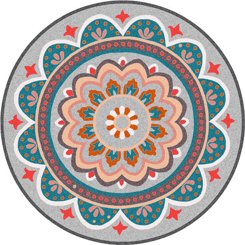 Exotic Moroccan Rug Multi Color Flower Pattern Rug Anti-Slip Pet Friendly Stain Resistant Carpet for Home Gray-Red Clearhalo 'Area Rug' 'Moroccan' 'Rugs' Rug' 2058526