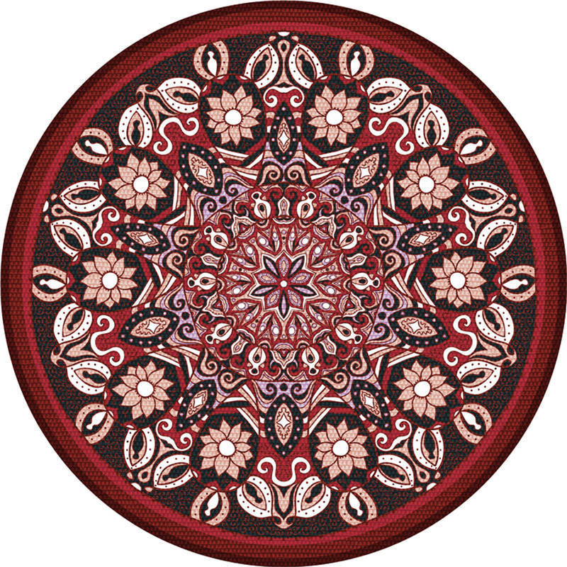 Exotic Moroccan Rug Multi Color Flower Pattern Rug Anti-Slip Pet Friendly Stain Resistant Carpet for Home Copper Clearhalo 'Area Rug' 'Moroccan' 'Rugs' Rug' 2058535