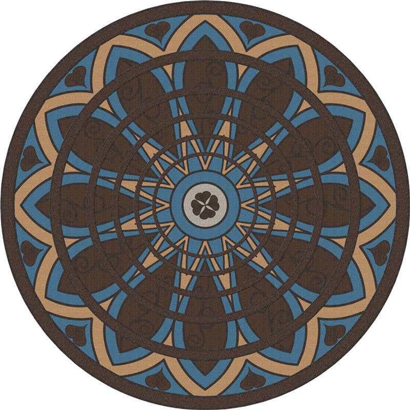 Exotic Moroccan Rug Multi Color Flower Pattern Rug Anti-Slip Pet Friendly Stain Resistant Carpet for Home Brown Clearhalo 'Area Rug' 'Moroccan' 'Rugs' Rug' 2058536