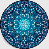 Multi-Colored Living Room Rug Turkish Floral Swirl Rug Synthetics Anti-Slip Pet Friendly Machine Washable Area Carpet Royal Blue Clearhalo 'Area Rug' 'Moroccan' 'Rugs' Rug' 2058632