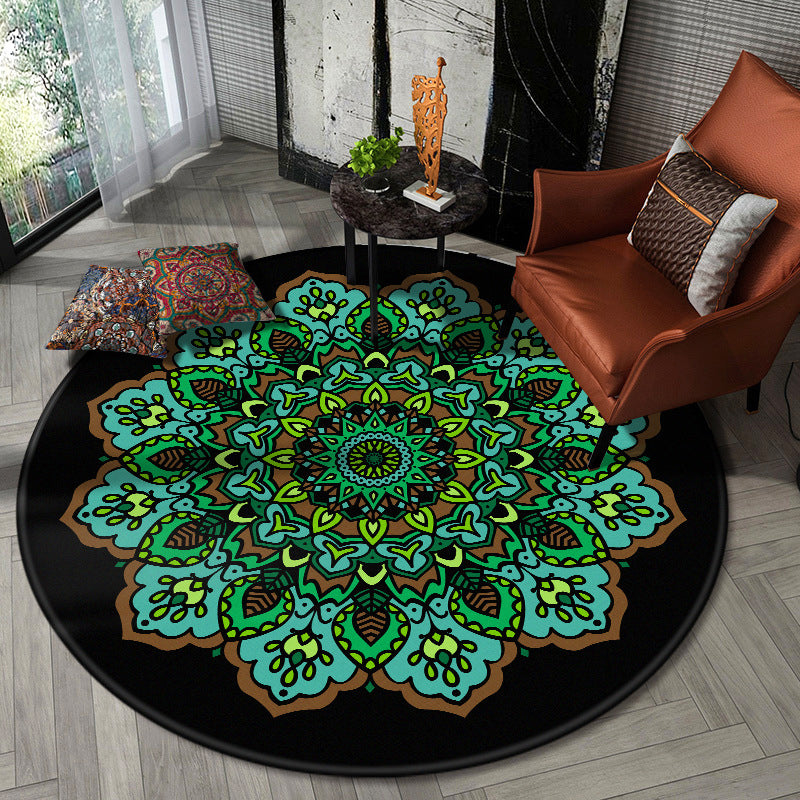 Nostalgic Multicolor Tribal Print Rug Polypropylene Moroccan Carpet Pet Friendly Stain Resistant Non-Slip Rug for Great Room Aqua Clearhalo 'Area Rug' 'Moroccan' 'Rugs' Rug' 2058641