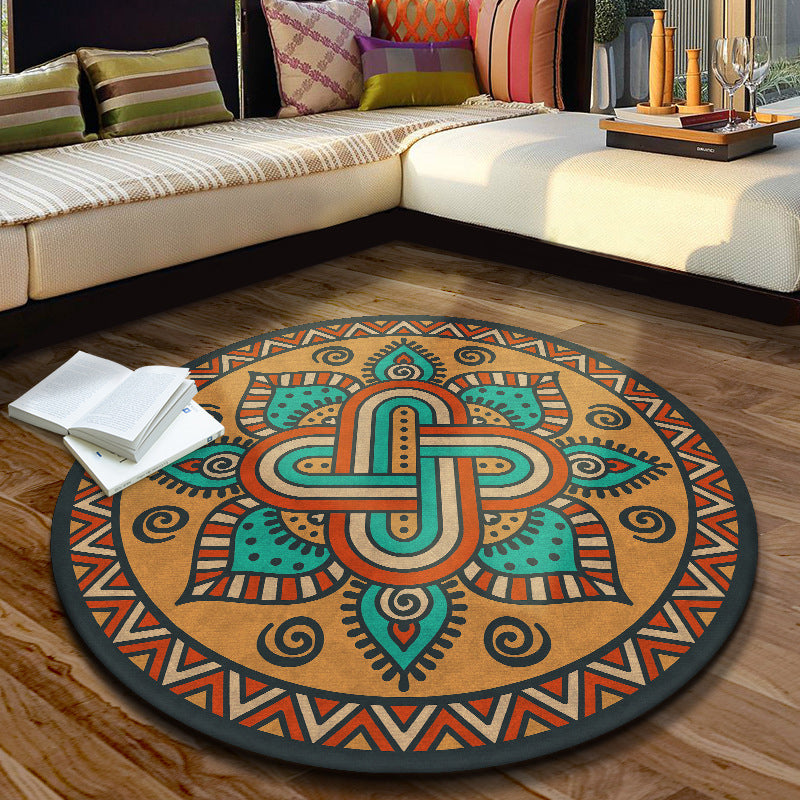 Multi Color Moroccan Rug Synthetics Blossom Patterned Carpet Anti-Slip Backing Stain Resistant Machine Washable Rug for Dining Room Yellow Clearhalo 'Area Rug' 'Moroccan' 'Rugs' Rug' 2058659