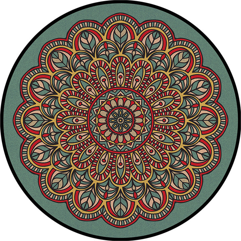 Multi Color Moroccan Rug Synthetics Blossom Patterned Carpet Anti-Slip Backing Stain Resistant Machine Washable Rug for Dining Room Clearhalo 'Area Rug' 'Moroccan' 'Rugs' Rug' 2058662