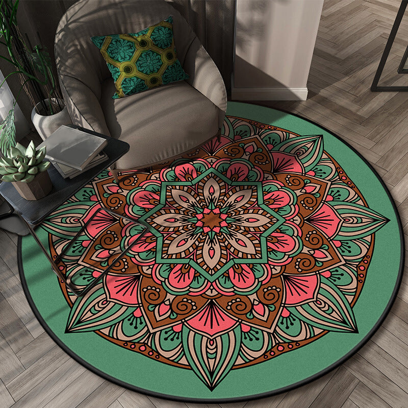 Glamorous Layered Flower Pattern Rug Multi-Colored Moroccan Rug Polypropylene Stain Resistant Anti-Slip Backing Machine Washable Carpet for Home Pink-Green Clearhalo 'Area Rug' 'Moroccan' 'Rugs' Rug' 2058675