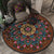Glamorous Layered Flower Pattern Rug Multi-Colored Moroccan Rug Polypropylene Stain Resistant Anti-Slip Backing Machine Washable Carpet for Home Pink-Blue Clearhalo 'Area Rug' 'Moroccan' 'Rugs' Rug' 2058677
