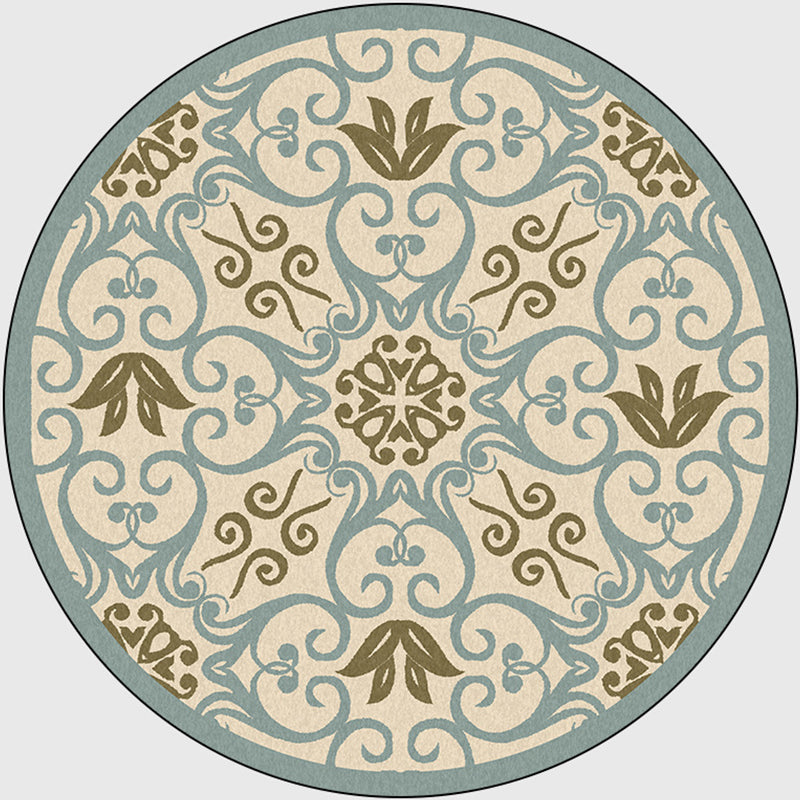 Moroccan Bedroom Area Rug Multicolor Scrolling Pattern Rug Synthetics Non-Slip Washable Pet Friendly Indoor Carpet Yellow-Green Clearhalo 'Area Rug' 'Moroccan' 'Rugs' Rug' 2058695